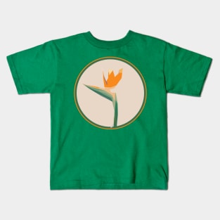 Flower geometric minimal tropical cool Kids T-Shirt